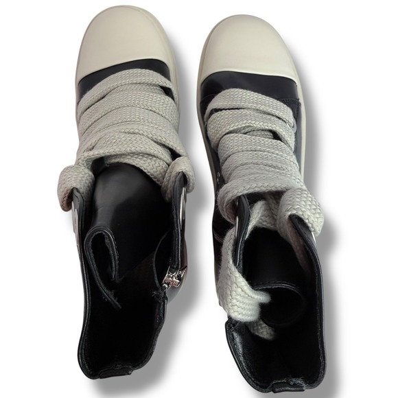 Impremey Unisex Black High Top Sneakers Platform Chunky Lace Up Side Zipper Sz 8 - Picture 8 of 16